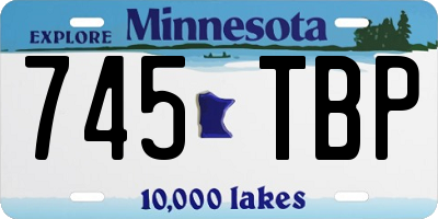 MN license plate 745TBP