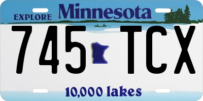 MN license plate 745TCX