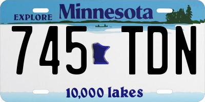 MN license plate 745TDN