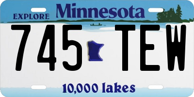 MN license plate 745TEW