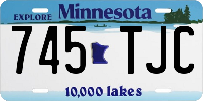 MN license plate 745TJC