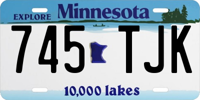 MN license plate 745TJK
