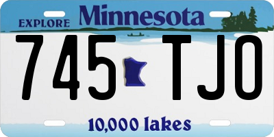MN license plate 745TJO