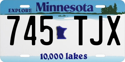 MN license plate 745TJX