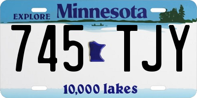 MN license plate 745TJY