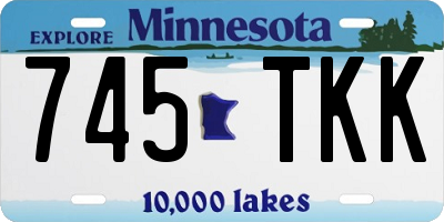 MN license plate 745TKK