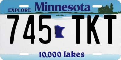 MN license plate 745TKT