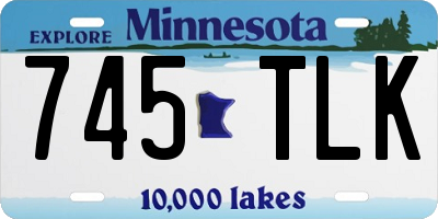 MN license plate 745TLK