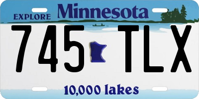 MN license plate 745TLX
