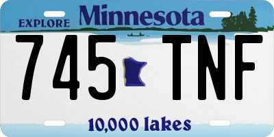 MN license plate 745TNF