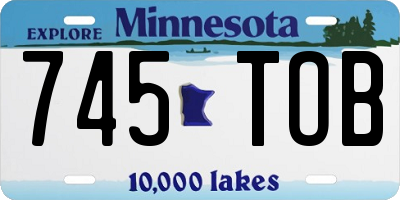 MN license plate 745TOB