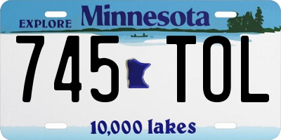 MN license plate 745TOL