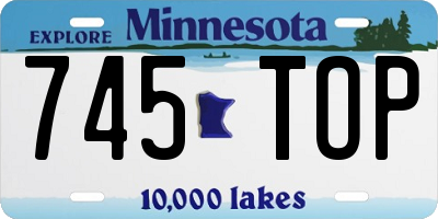 MN license plate 745TOP