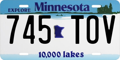MN license plate 745TOV