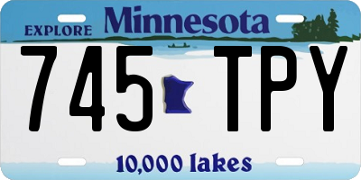 MN license plate 745TPY