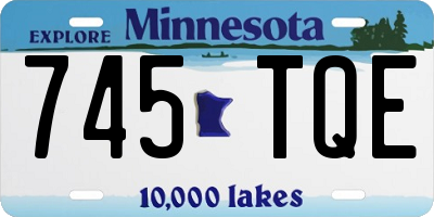 MN license plate 745TQE