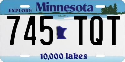 MN license plate 745TQT