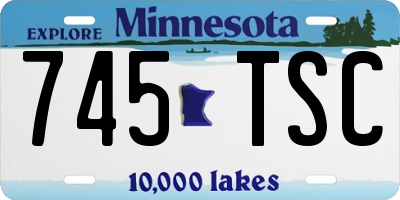 MN license plate 745TSC