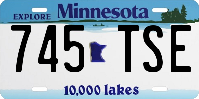 MN license plate 745TSE
