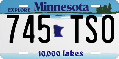 MN license plate 745TSO