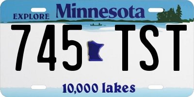 MN license plate 745TST