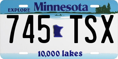 MN license plate 745TSX
