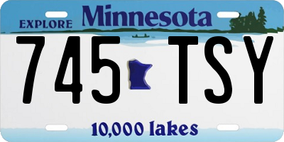 MN license plate 745TSY