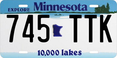 MN license plate 745TTK