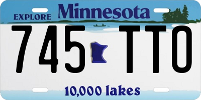MN license plate 745TTO