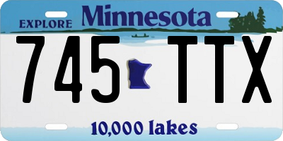 MN license plate 745TTX