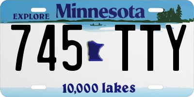 MN license plate 745TTY