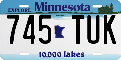 MN license plate 745TUK