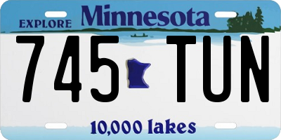 MN license plate 745TUN