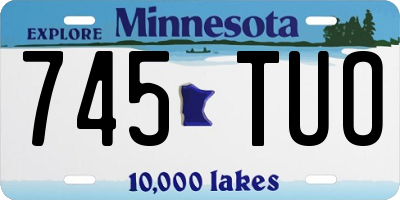 MN license plate 745TUO