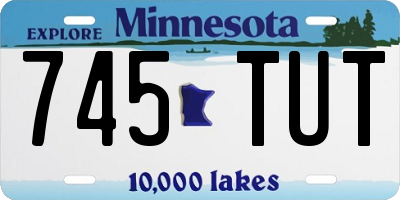 MN license plate 745TUT