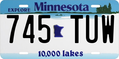 MN license plate 745TUW
