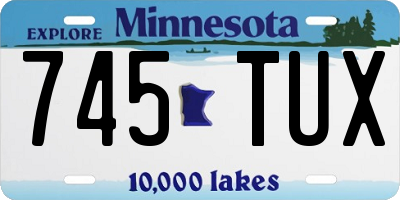 MN license plate 745TUX