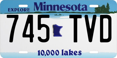 MN license plate 745TVD