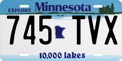 MN license plate 745TVX