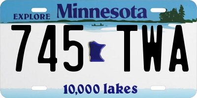 MN license plate 745TWA