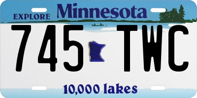 MN license plate 745TWC