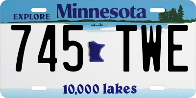 MN license plate 745TWE