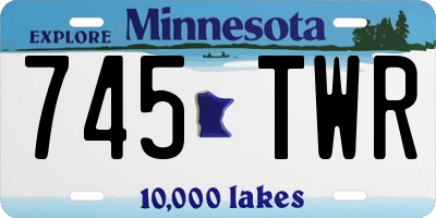 MN license plate 745TWR