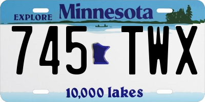 MN license plate 745TWX