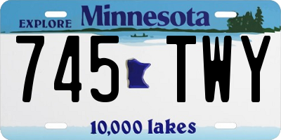 MN license plate 745TWY