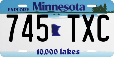 MN license plate 745TXC