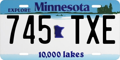 MN license plate 745TXE