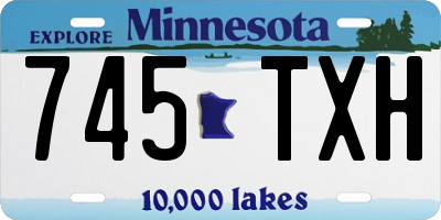 MN license plate 745TXH