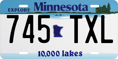 MN license plate 745TXL