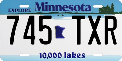 MN license plate 745TXR